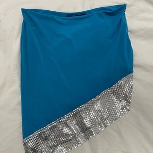 I am Gia blue sparkly skirt